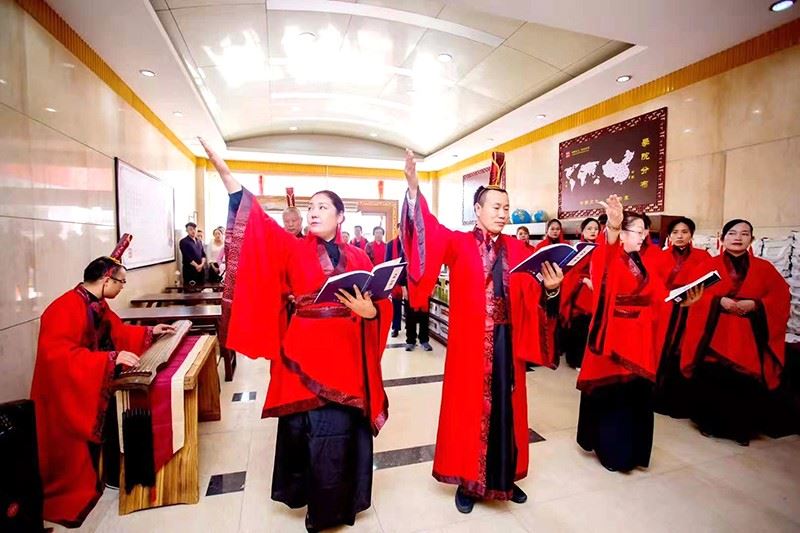 许昌孔子书院迎活动排练图片